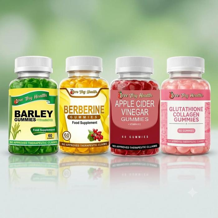 AI Connect Premium Gummies - Barley, Berberine, Apple Cider Vinegar, Collagen Glutathione